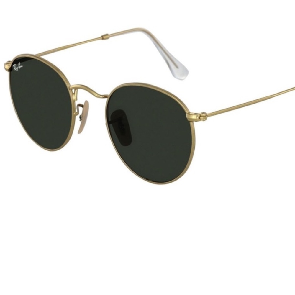 Ray-Ban Gold Frame Sunglasses with Dark Lenses - Picture 3 of 6